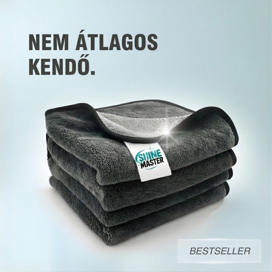 Shine Master Prémium Mikroszálas Kendő - Csíkmentes tisztítás, vegyszer nélkül