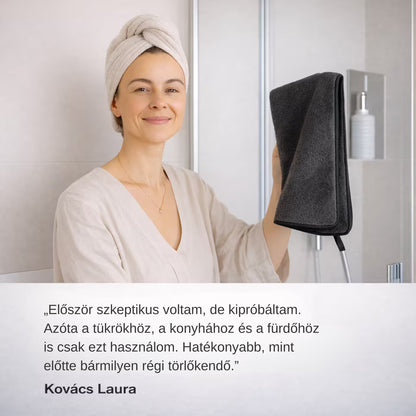 Shine Master Prémium Mikroszálas Kendő - Csíkmentes tisztítás, vegyszer nélkül