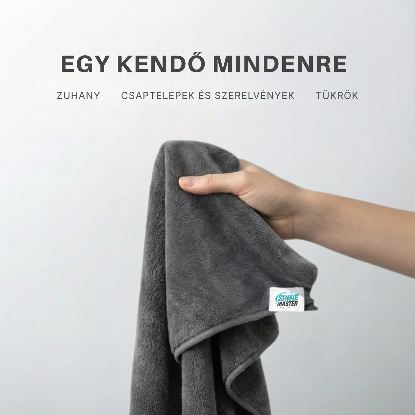 Shine Master Prémium Mikroszálas Kendő - Csíkmentes tisztítás, vegyszer nélkül
